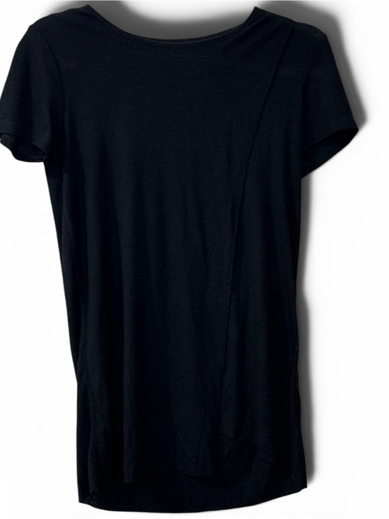 Kensie Tops - Kensie Women’s Black Short Sleeve Front Envelope Style Tee - Size XS